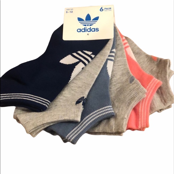 🆕 adidas no show trefoil socks 6 pack - Picture 2 of 14